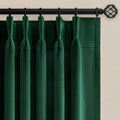 Drapenova Dark Green Velvet Curtains 84 Inches Long for Living Room Bedroom Christmas Green Decorative Pinch Pleated Blackout Drapes…