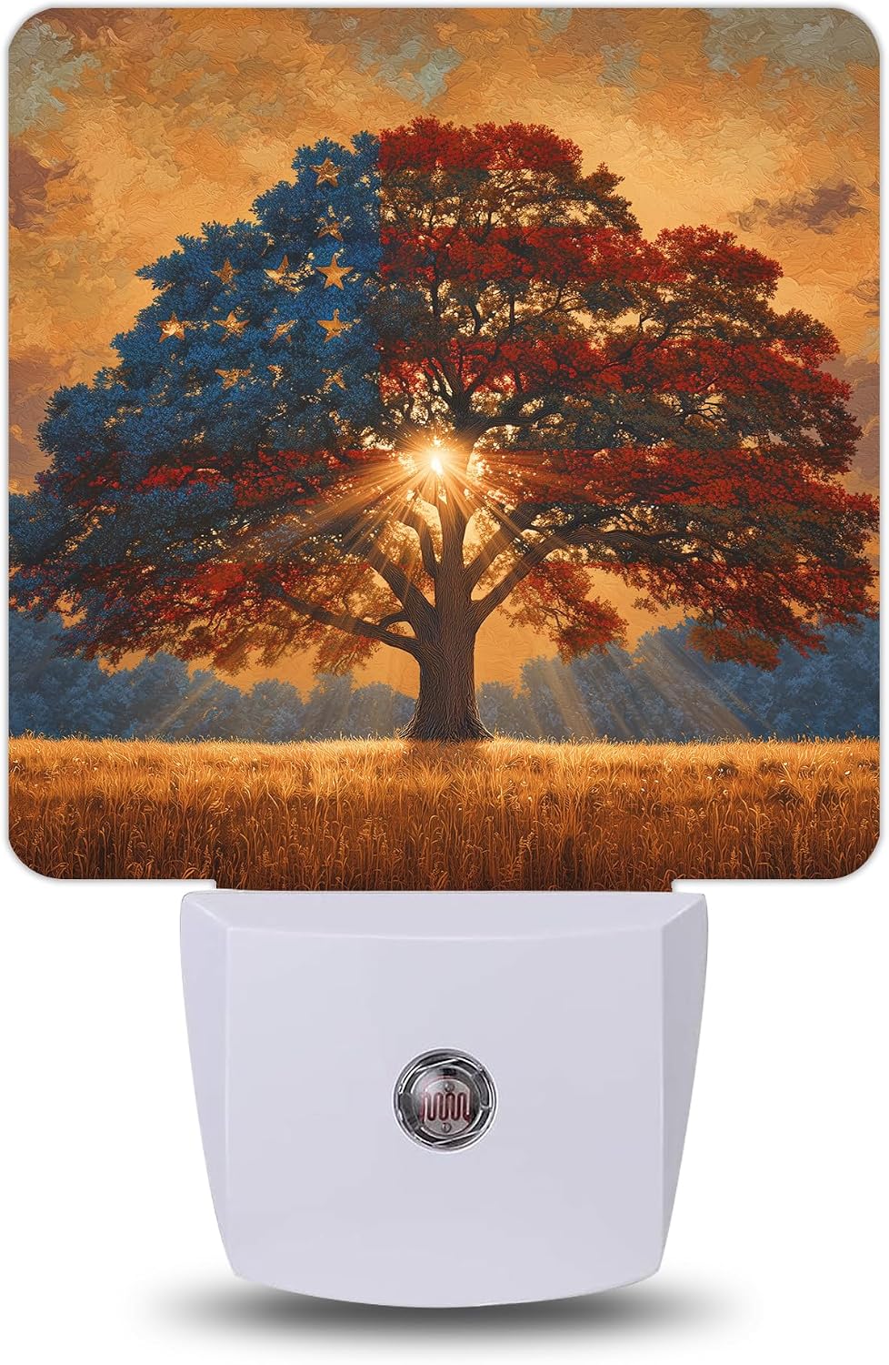 Night Light, American Life Tree Night Lights Plug into Wall for Bedroom Bathroom Hallway Kitchen, Dusk to Dawn Sensor Decorative Gift for…