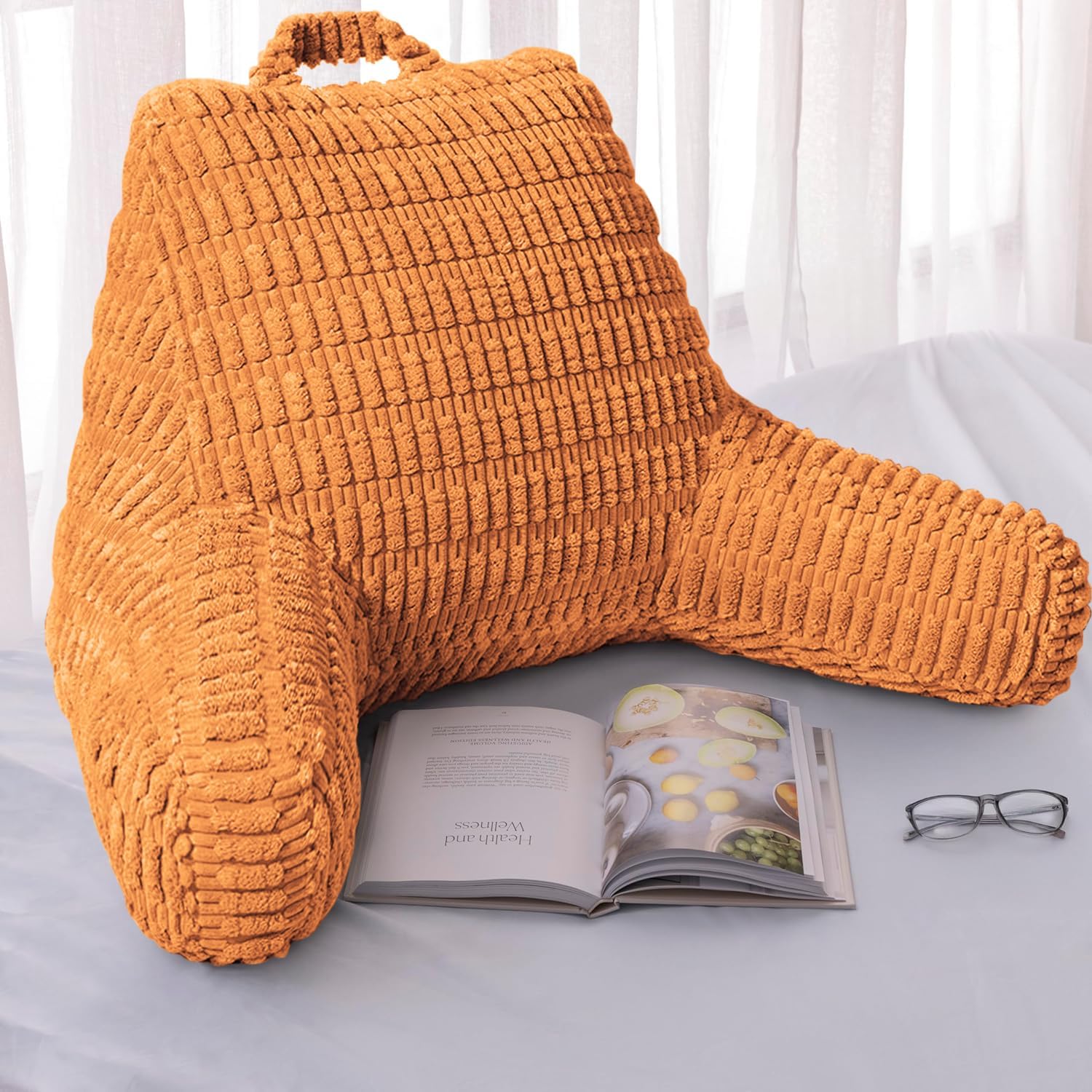 MIJIMO Reading Pillows for Sitting in Bed Adult, Back Rest Pillow for Sitting Up in Bed and Couch, Back Support Chair Pillow Support…