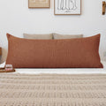JoraLion 20x54 inch Neutral Boucle Body Pillow Cover, Rust Long Pillow Cover Cozy Soft Cushion Case for Couch Sofa Bed Living Room Home…