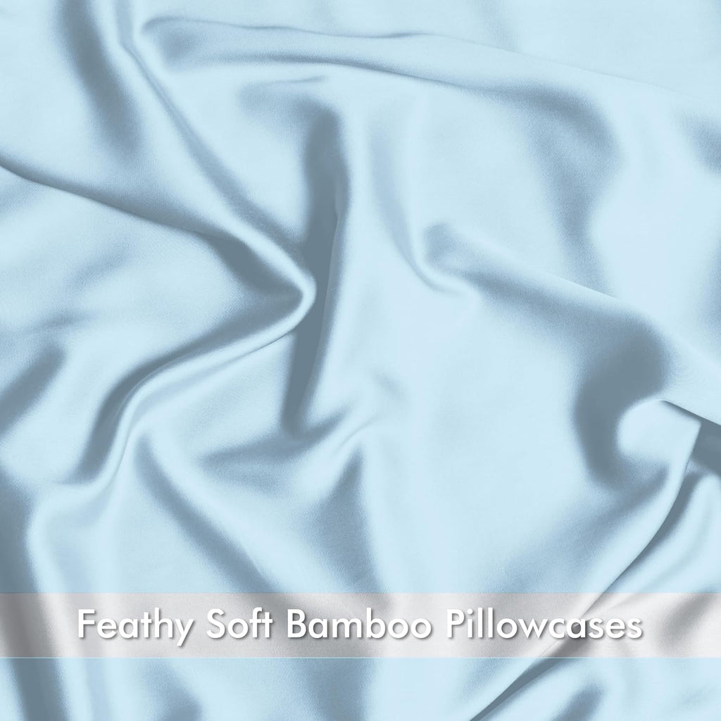 ShunjieHome 4 Pack Bamboo Viscose Pillow Protectors Toddler Size, 400 Thread Count Cooling Zippered Pillowcases for Hot Sleepers & Night Sw…