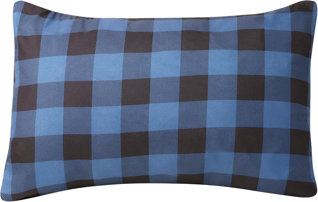 Teton Sports Camp Pillow; Great for Travel, Camping and Backpacking; Washable, Blue Plaid