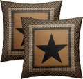 Western Throw Pillow Covers 22x22 Inch Set of 2 Brown Texas Star Decorative Pillowcase Vintage Farmhouse Retro Style Cotton Cushion Cover…