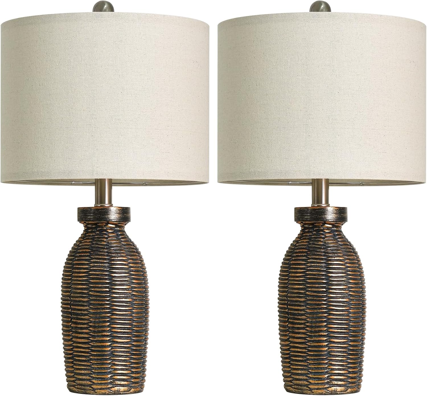 22.75" Table Lamps for Living Room Small Lamps for Bedroom Bedside Lamps Set of 2 Boho Lamps for Night Stands Nightstand Lamp Farmhouse…