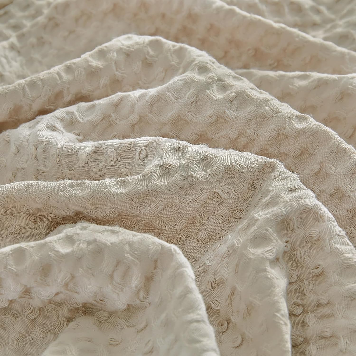 Warmdern Waffle Weave Pillowcases Queen Size 2 Pack Pillow Cases Soft Microfiber Pillow Case Covers Set of 2 Boho Woven Textured Pillowcase…
