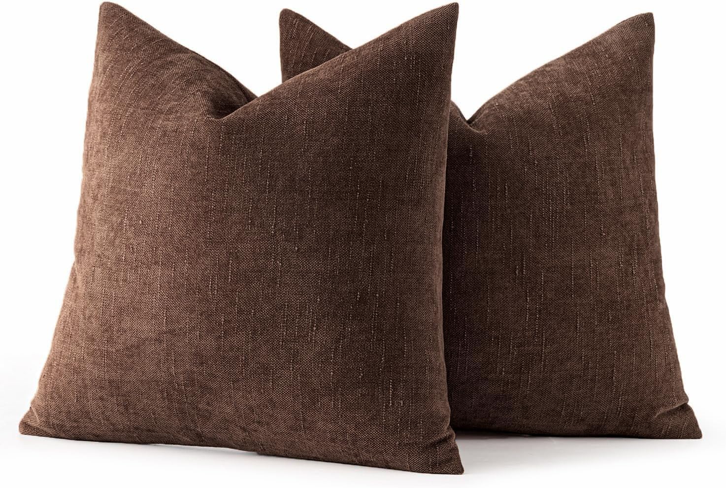 MIULEE Pack of 2 Decorative Throw Pillow Covers Soft Chenille Throw Pillows Solid Textured Cushion Covers for Couch Sofa Bedroom Living…