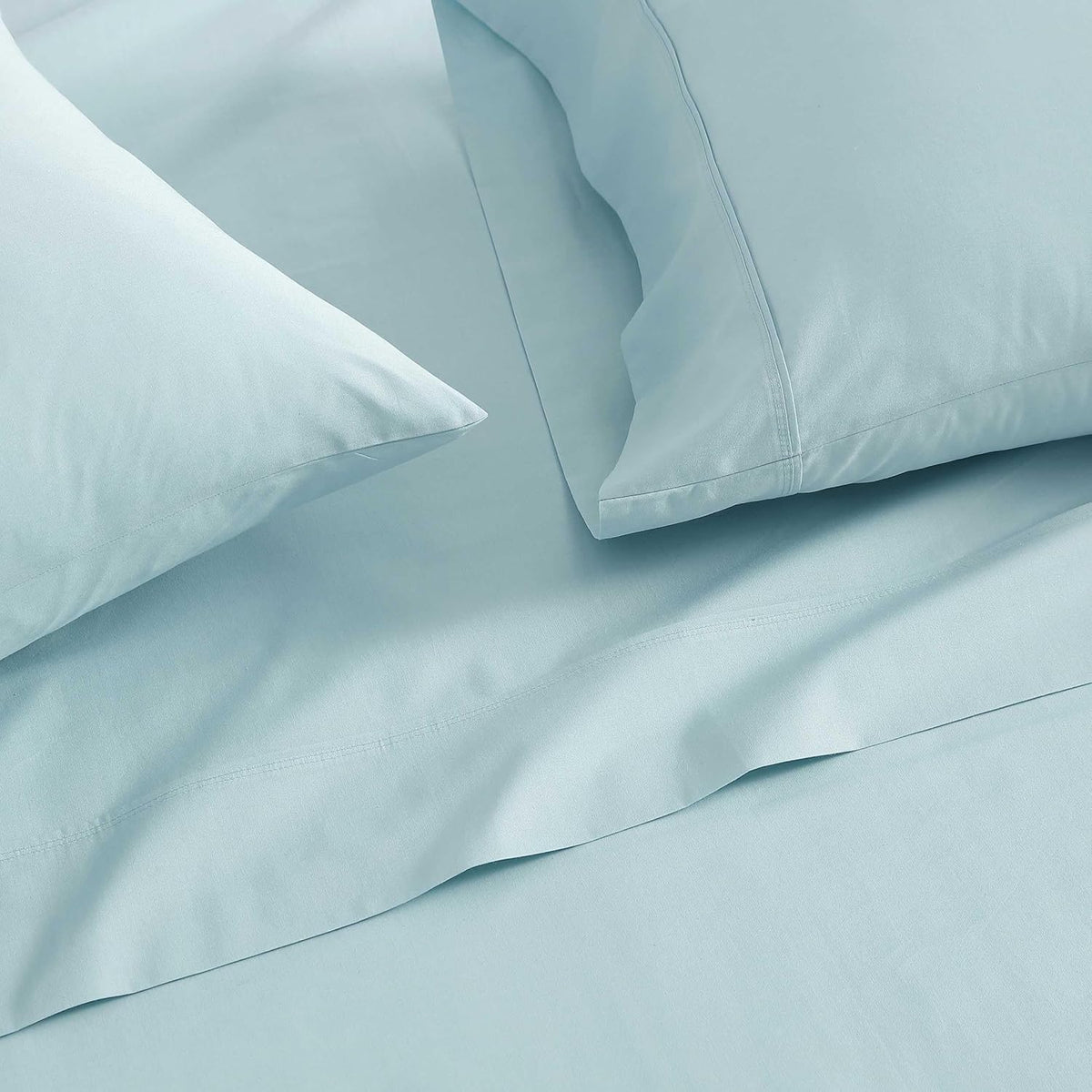 MarthaStewart Martha Stewart - Full Size Sheets Set, Crisp & Tailored Cooling Sheets w/a Naturally Smooth Cotton Percale Lightweight Feel -…