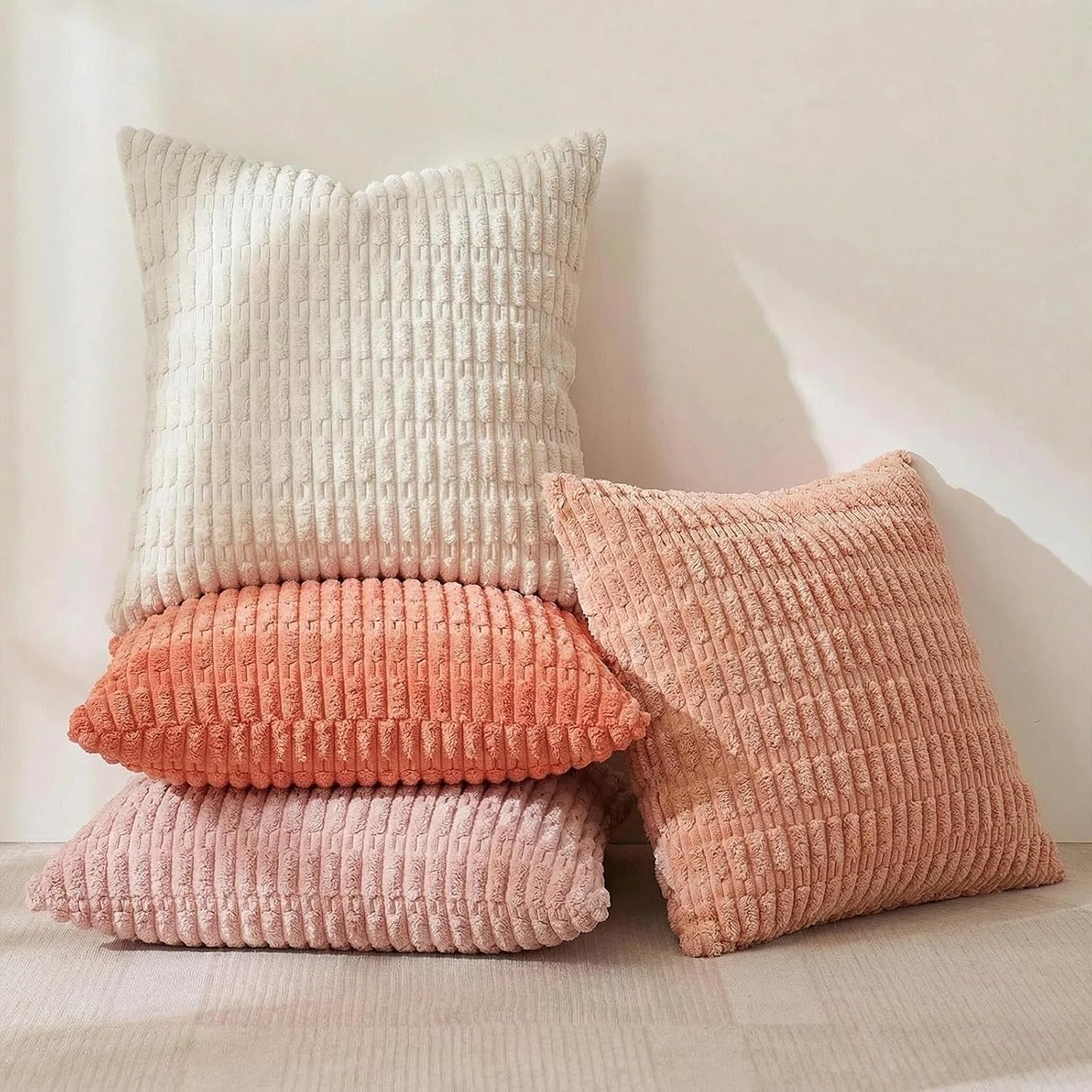 Fancy Homi 4 Packs Decorative Throw Pillow Covers for Living Room Couch Bed, Modern Farmhouse Boho Home Décor Accent Cushion Case, 14" x…