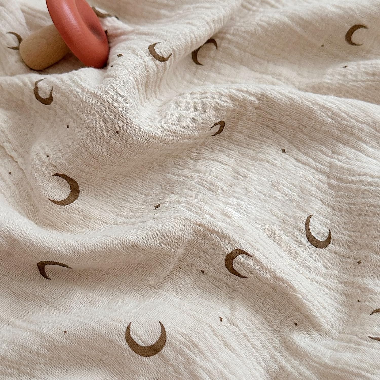 BuLuTu Muslin Toddler Pillowcases Girls Boys, Soft Breathable Cotton Kids Pillow Cover, Moon Star Pattern Shabby Chic Nursery Pillow Cases…