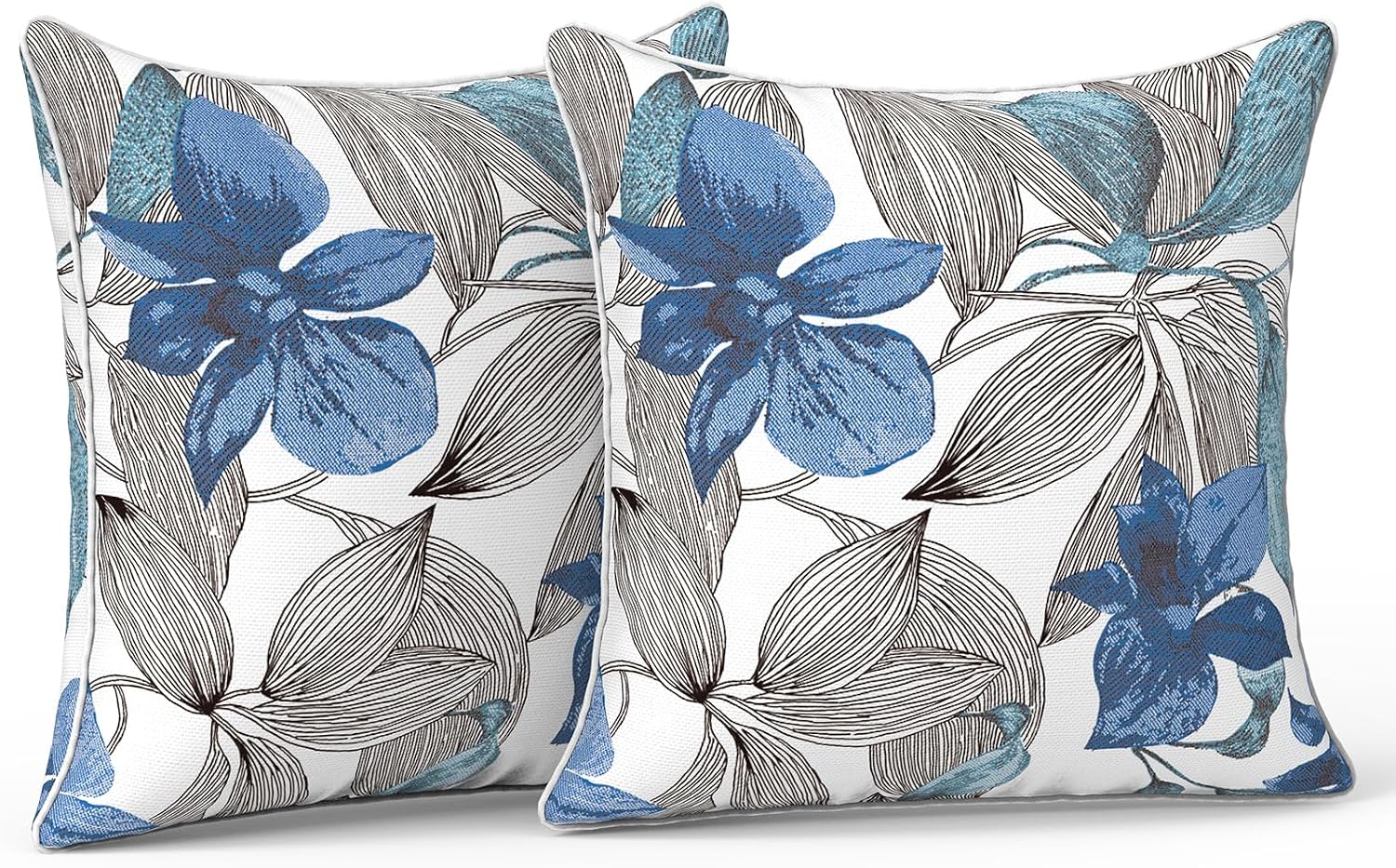 LVTXIII Outdoor Pillow Covers Set of 2, Patio Waterproof Throw Pillow Cases Fade Resistant Accent Pillow Covers for Spring Summer Garden…