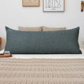 JoraLion 20x54 inch Neutral Boucle Body Pillow Cover, Dusty Blue Long Pillow Cover Cozy Soft Cushion Case for Couch Sofa Bed Living Room…