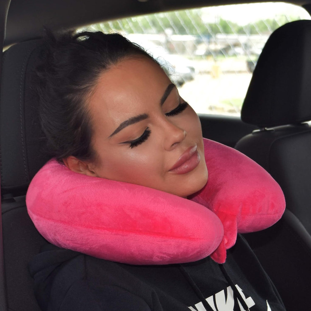 WorldsBest Wolf Essentials Adult Cozy Soft Microfiber Neck Pillow for Travel – Compact, Machine Washable - Perfect for Airplane, Car, or Ho…