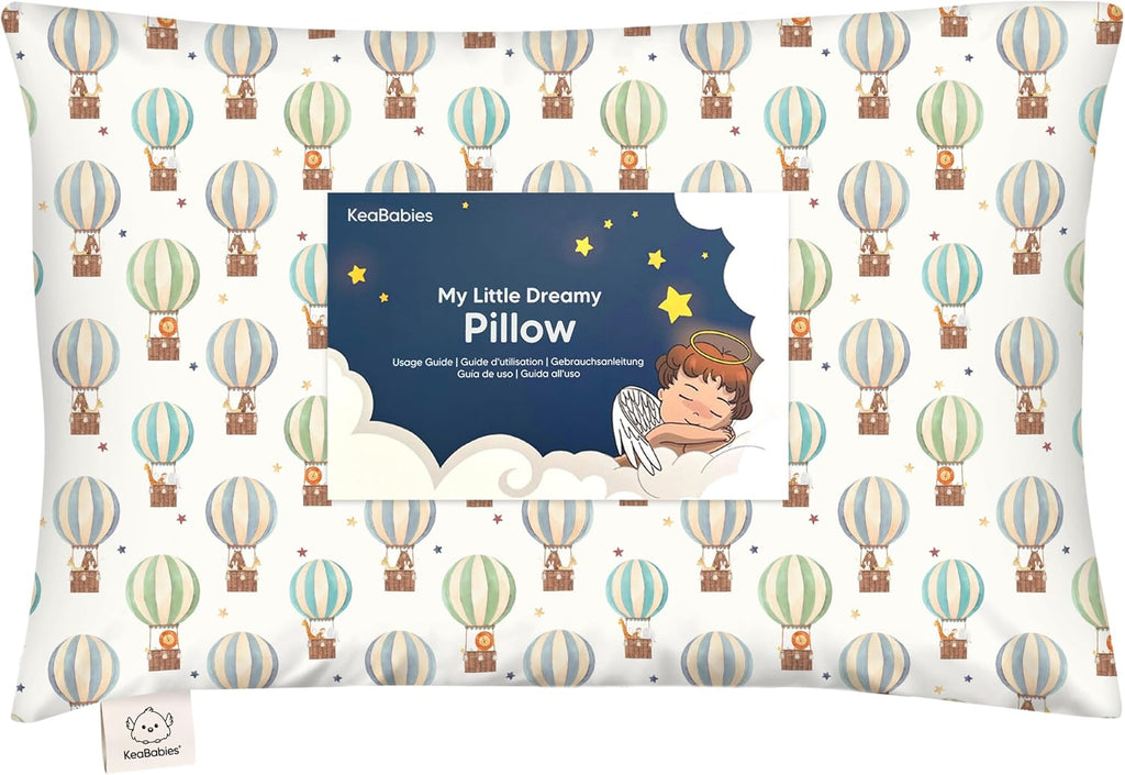 Toddler Pillow with Pillowcase - 13x18 My Little Dreamy Kids Travel Bed Pillows for Sleeping, Organic Cotton Small Pillowcase, Soft &…