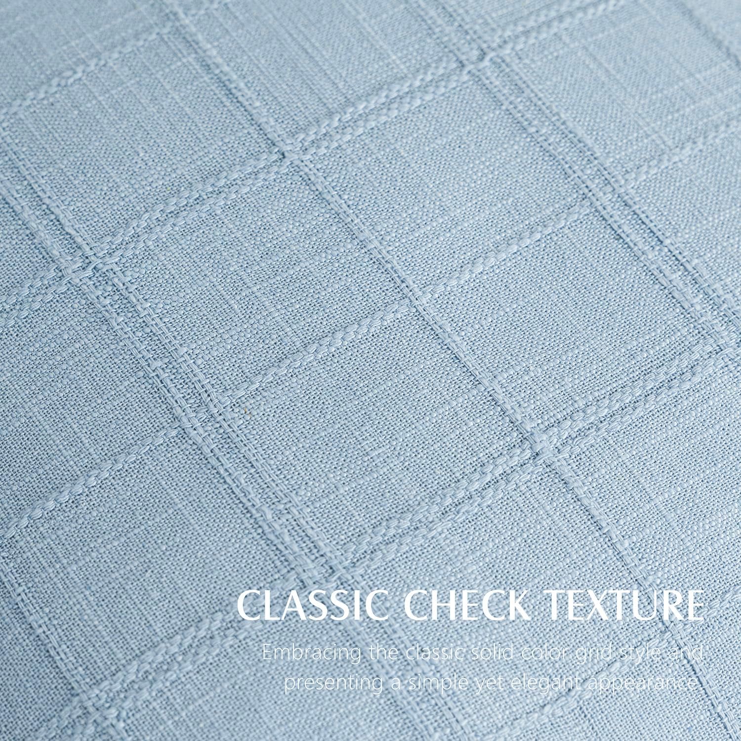 Foindtower Set of 1 Decorative Linen Check Throw Pillow Cover Neutral Long Body Lumbar Cushion Cover Farmhouse Vintage Home Decor for…