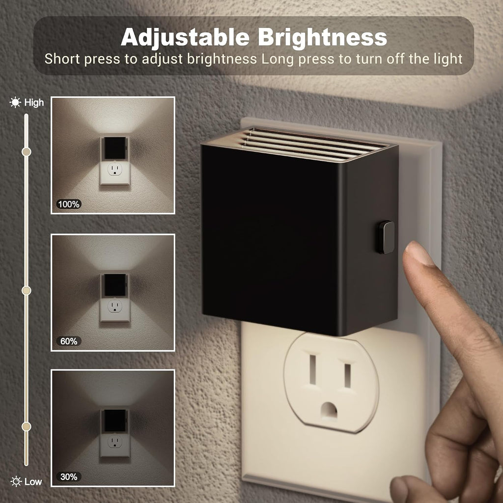 JandCase Night Light, Automatic Night Lights Plug into Wall, 2 Pack Modern Night Lights with Auto Light Sensor, 5000K Brightness…