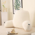 Pajeo Multi-Purpose Bed Pillow for Sitting Up,19" Flannel Backrest Pillow with Arms for Seniors & Pregnancy Support, Oeko-TEX Certified Sitt…
