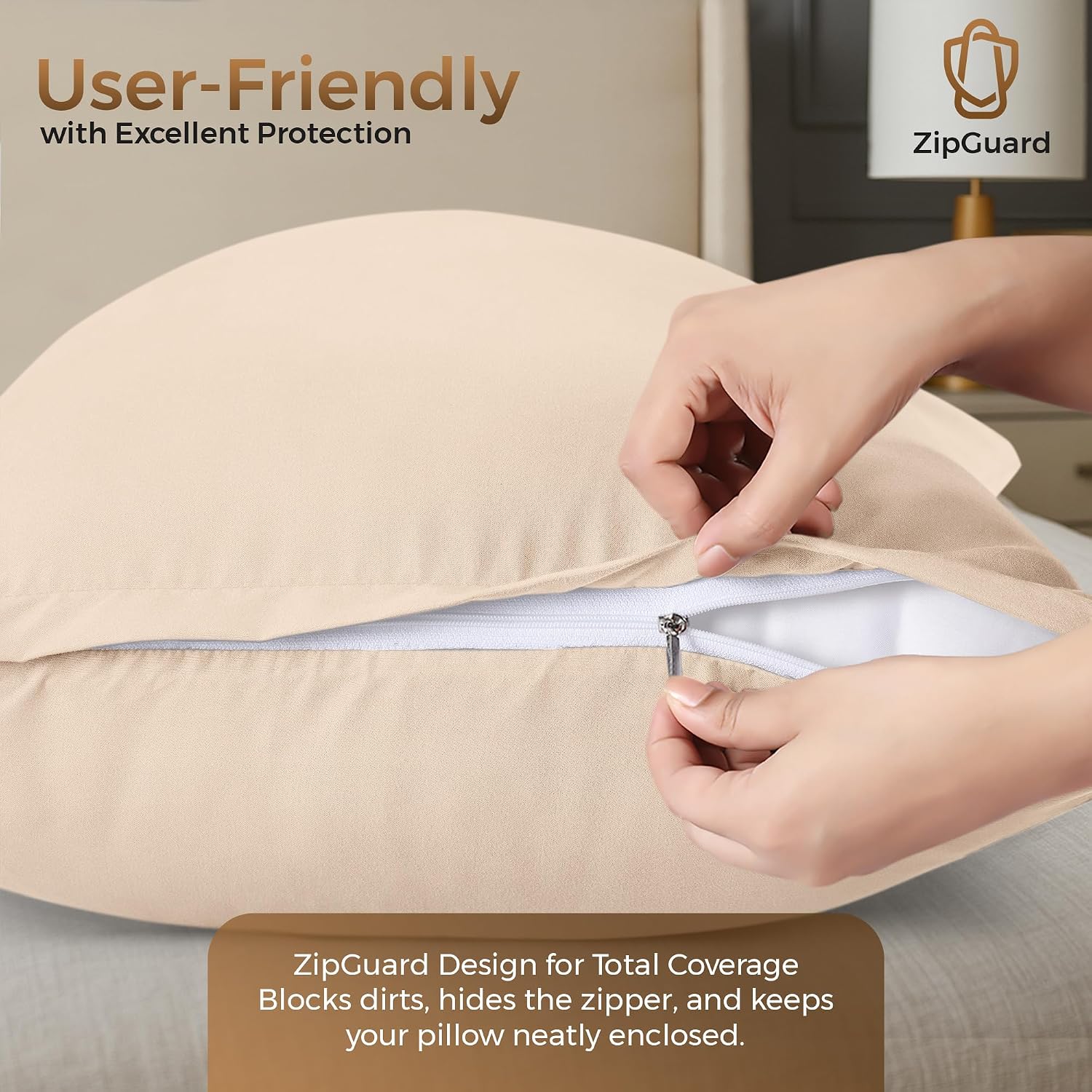 Utopiabedding Utopia Bedding 4 Pack Pillow Protectors with Zipper Queen Size, Soft Brushed Microfiber Fabric Pillow Cases, Shrinkage and Fa…