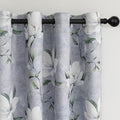 Myskyhome MYSKY HOME Floral 95% Blackout Curtains 90 Inches Long 2 Panels Set - Thermal Insulated Black Out Flower Pattern Printed Drapes G…