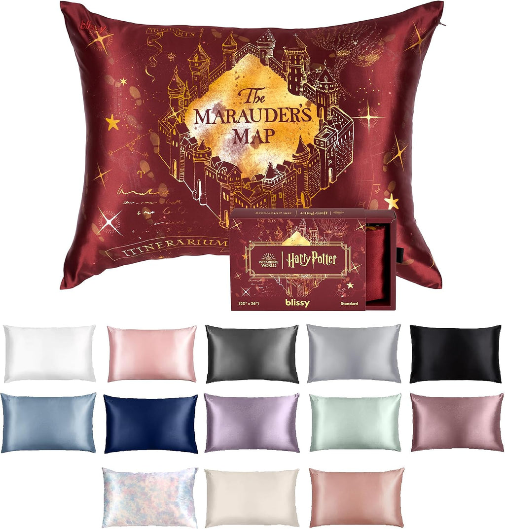 Blissy Silk Pillowcase - 100% Pure Mulberry Silk - 22 Momme 6A High-Grade Fibers - Silk Pillow Cover for Hair & Skin - Regular, Queen &…