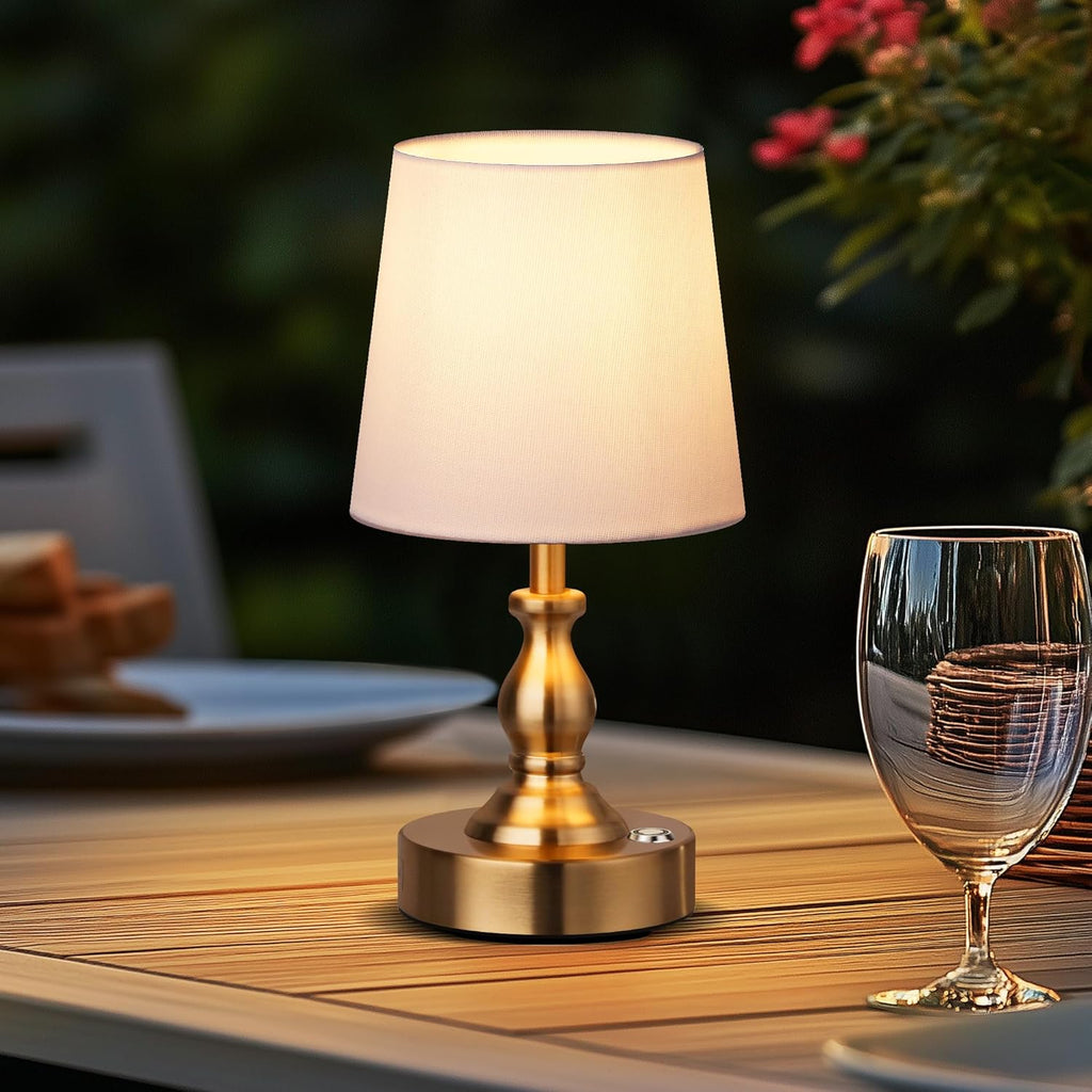 PARTPHONER Mini Cordless LED Table Lamp, 5200mAh Rechargeable Battery Operated Lamp, 3-Level Brightness, Touch Dimmable Desk Lamp…