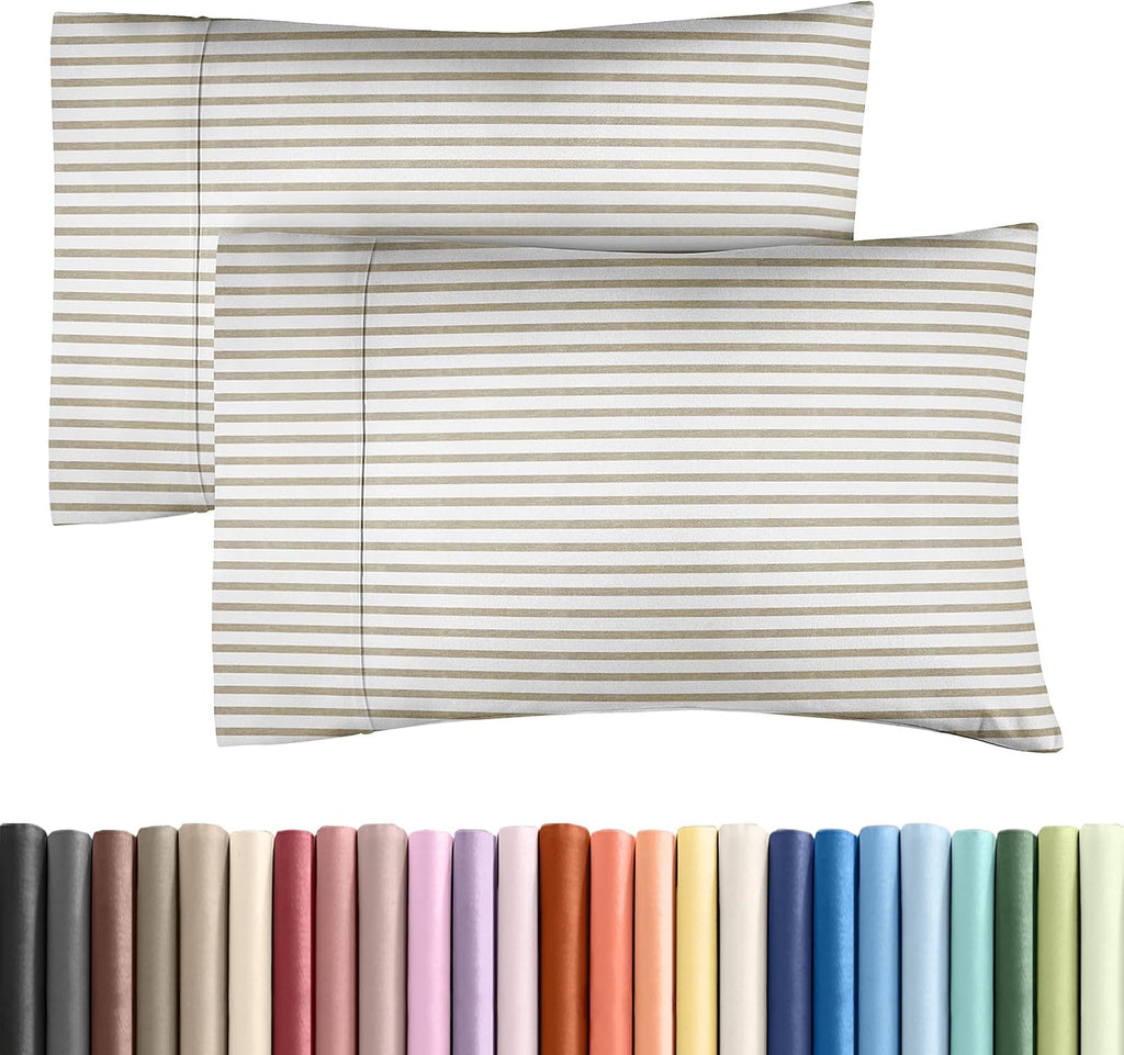 King Pillow Cases Set of 2 - Ultra Soft Hotel Quality Pillowcase Covers - Comfy, Cozy & Wrinkle Free - Shrinkage and Fade Resistant…