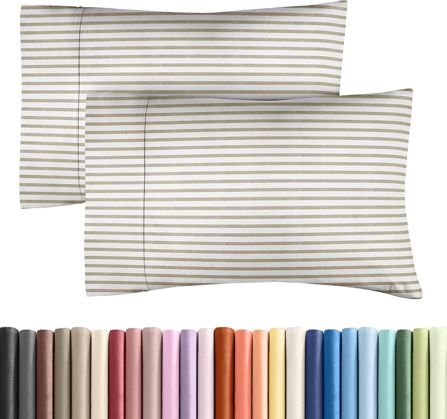 Queen Pillow Cases Set of 2 - Ultra Soft Hotel Quality Pillowcase Covers - Comfy, Cozy & Wrinkle Free - Shrinkage & Fade Resistant…