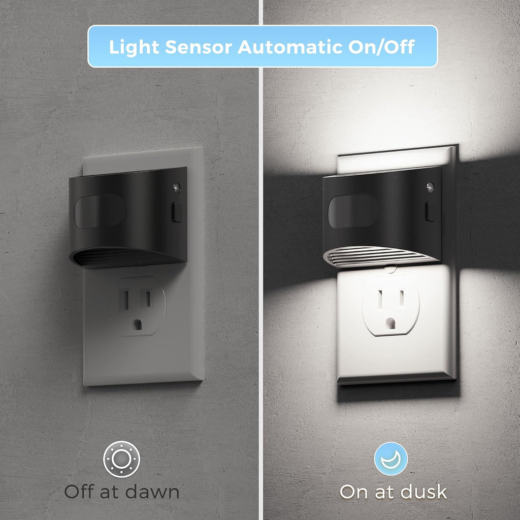 L LOHAS LED Night Light with Motion Sensor & Dusk to Dawn Sensor, Night Lights Plug into Wall with 30-100lm Adjustable Brightness…
