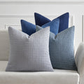 Miulee Blue Decorative Pillow Covers 22x22 Inch Set of 4 Boho Western Farmhouse Home Decor Couch Throw Pillows Summer Coastal Corduroy Pill…