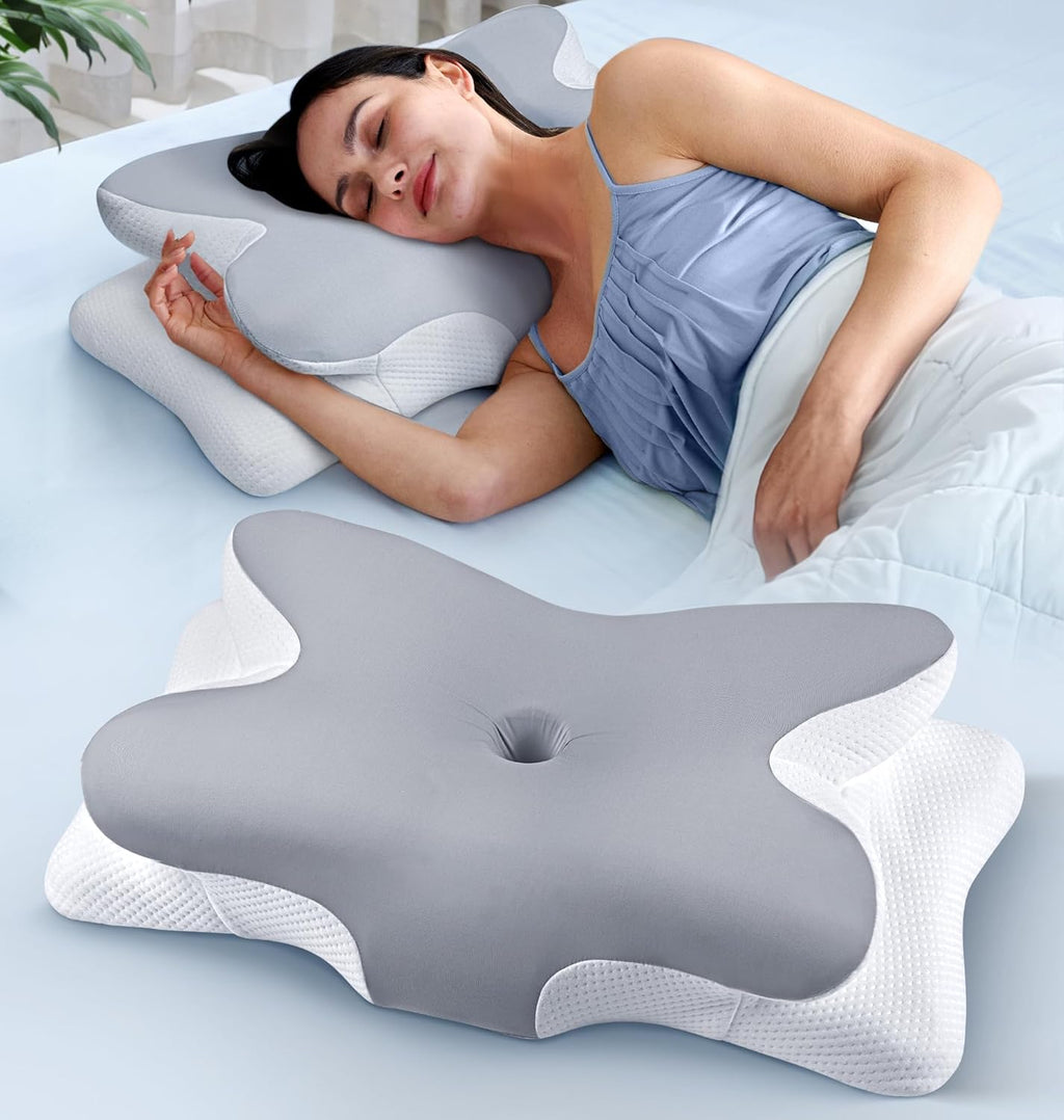 Cozyplayer Effective Cervical Neck Pillow for Sleeping, Ergonomic Cooling Side Sleeper Pillow for Neck Support, Orthopedic Contour Memory F…