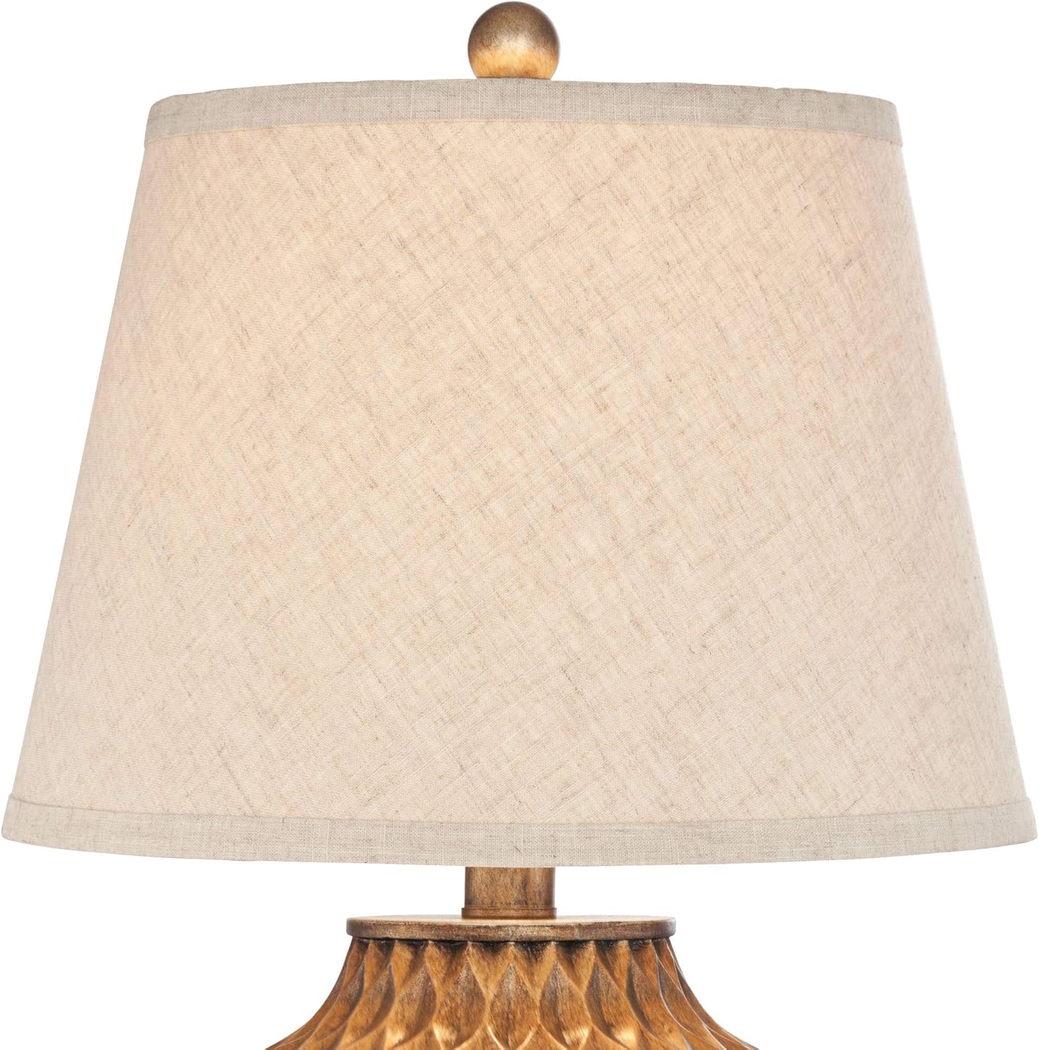 360 Lighting Buckhead Traditional Style Small Accent Table Lamps 22" High Set of 2 Warm Bronze Geometric Urn Tapered Drum Shade for…