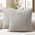 Softalker Throw Pillow Covers 18x18 Inch, Set of 2, Soft Corduroy Boho Stripe Decorative Pillow Cover, Couch Fluffy Pillow Cover for…