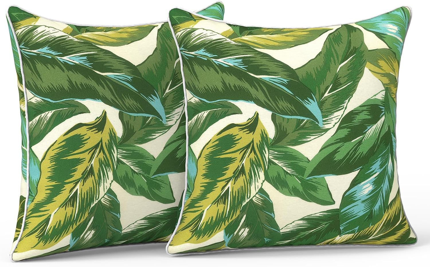 LVTXIII Outdoor Throw Pillow Covers 16x16 inch Waterproof Tropic Accent Pillow Cases Fluffy Outdoor Cushion Covers for Garden and Patio…