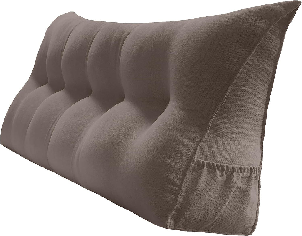 Peachwell Handmade Headboard Pillow-King Size Wedge Support Large Bolster Cushion Headboard Backrest Pillow for Bed Rest with Two Large…