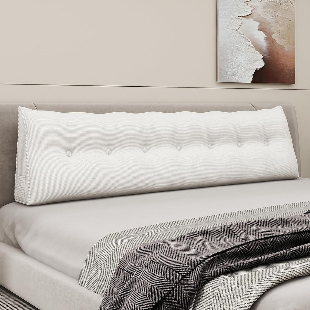Wedge Pillow Headboard Triangle Bolster Pillow for Sitting in Bed Adults Reading Pillows Backrest Support, Corduroy Headboard Pillows…