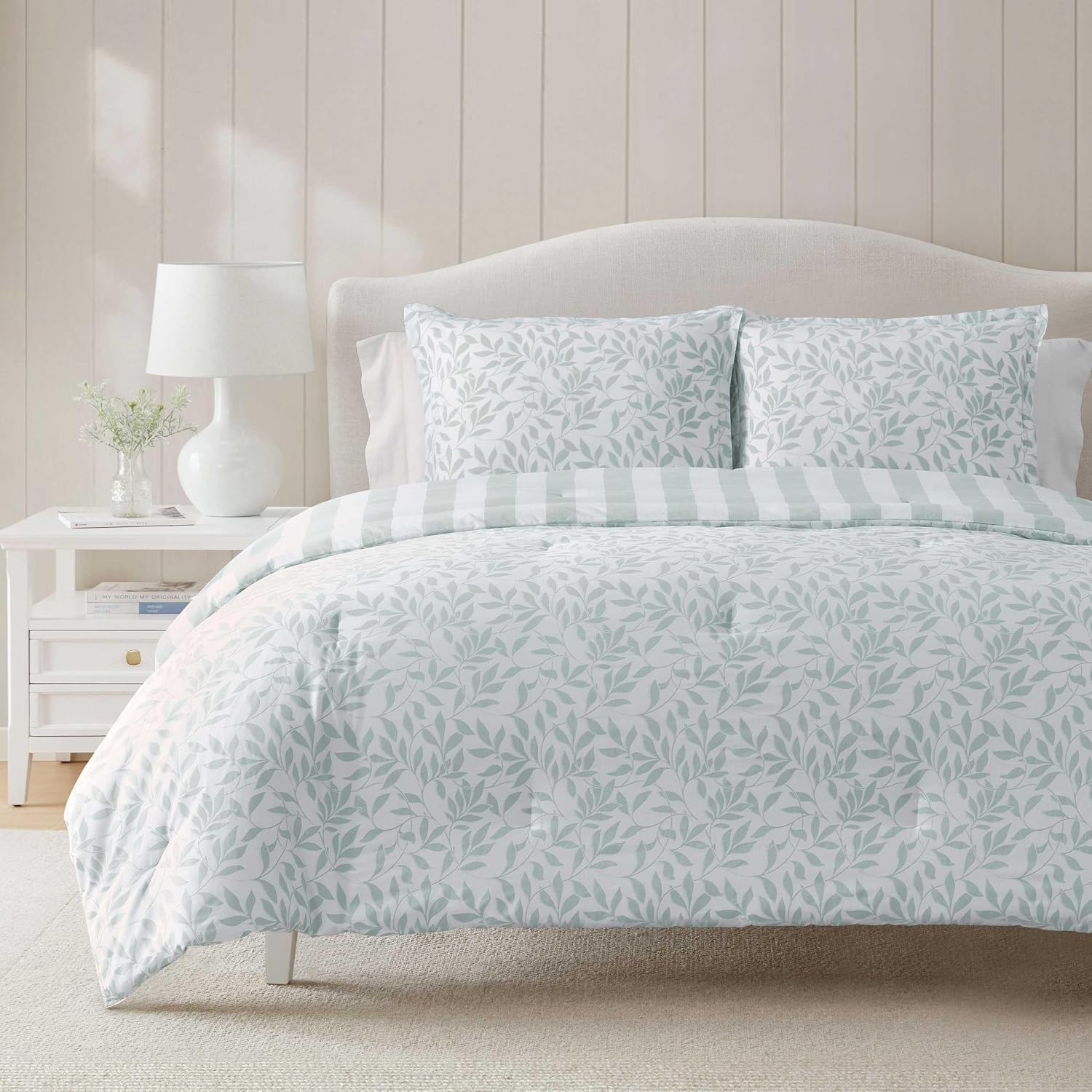 MarthaStewart Martha Stewart - Twin Duvet Cover Set, 100% Naturally Soft & Breathable Cotton Bedding, Lightweight for Year Round Comfort, 2…