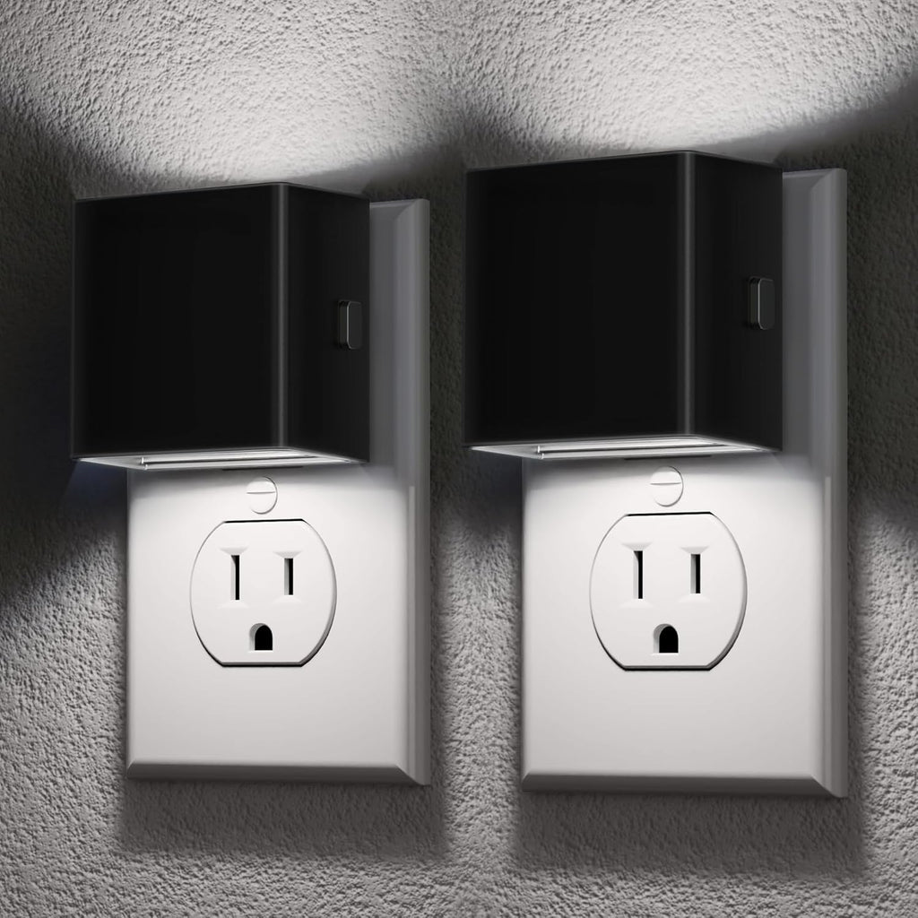 DORESshop LED Night Lights Plug into Wall [2 Pack], Plug in Nightlight, 3 Level Brightness Adjustable Night Light, Dusk to Dawn Sensor…