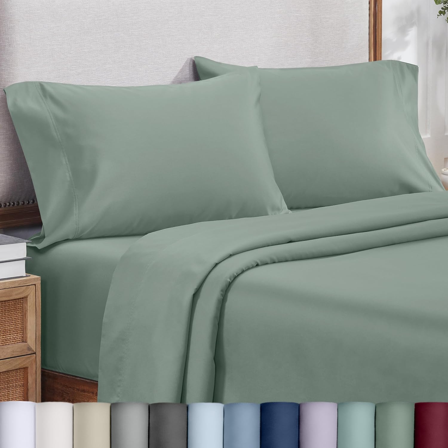 CaliforniaDesignDen California Design Den King Size Pillow Cases Set of 2 - Luxuriously Soft and Thick 800 Thread Count, Smooth Sateen, Nat…