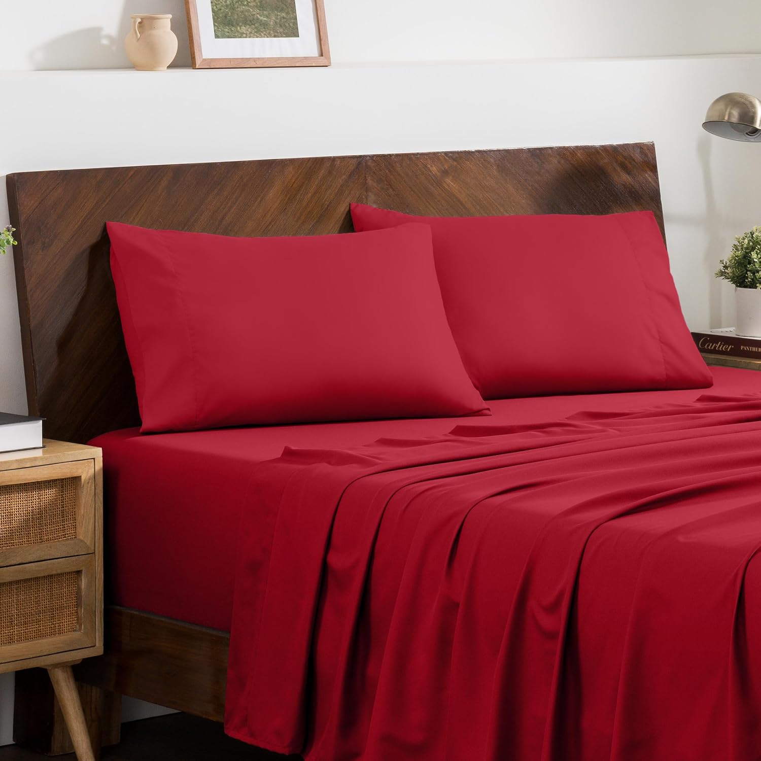 BareHome Bare Home Microfiber Pillow Cases - King Size 20x36 - Cooling Pillowcases - Double Brushed - easy maintenance - Envelope Closure…