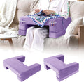 Hombys Adjustable Foam Crochet Pillow for Lap Support, Soft Velvet Reading & Gaming Pillow with Side Pocket and Elastic Band, Desk Pillow f…