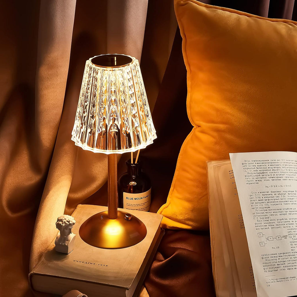 Liliful 4 Pcs Cordless Table Lamp Rechargeable Touch LED Small Gold Portable Battery Operated USB-c Desk Lamp 3 Color Dimmable for…
