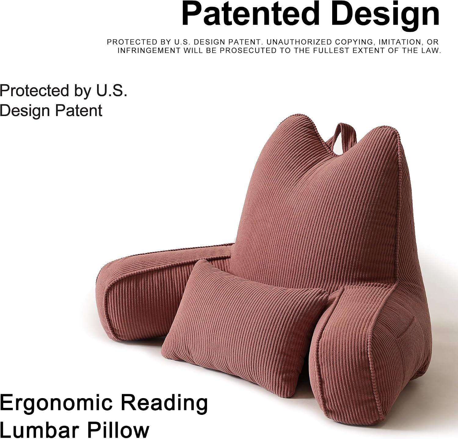 Ailuteie Patented Design Lounge Pillow with Arms for Couch & Bed, Extra Large Reading Pillow Backrest with Detachable Lumbar Support, Sitti…