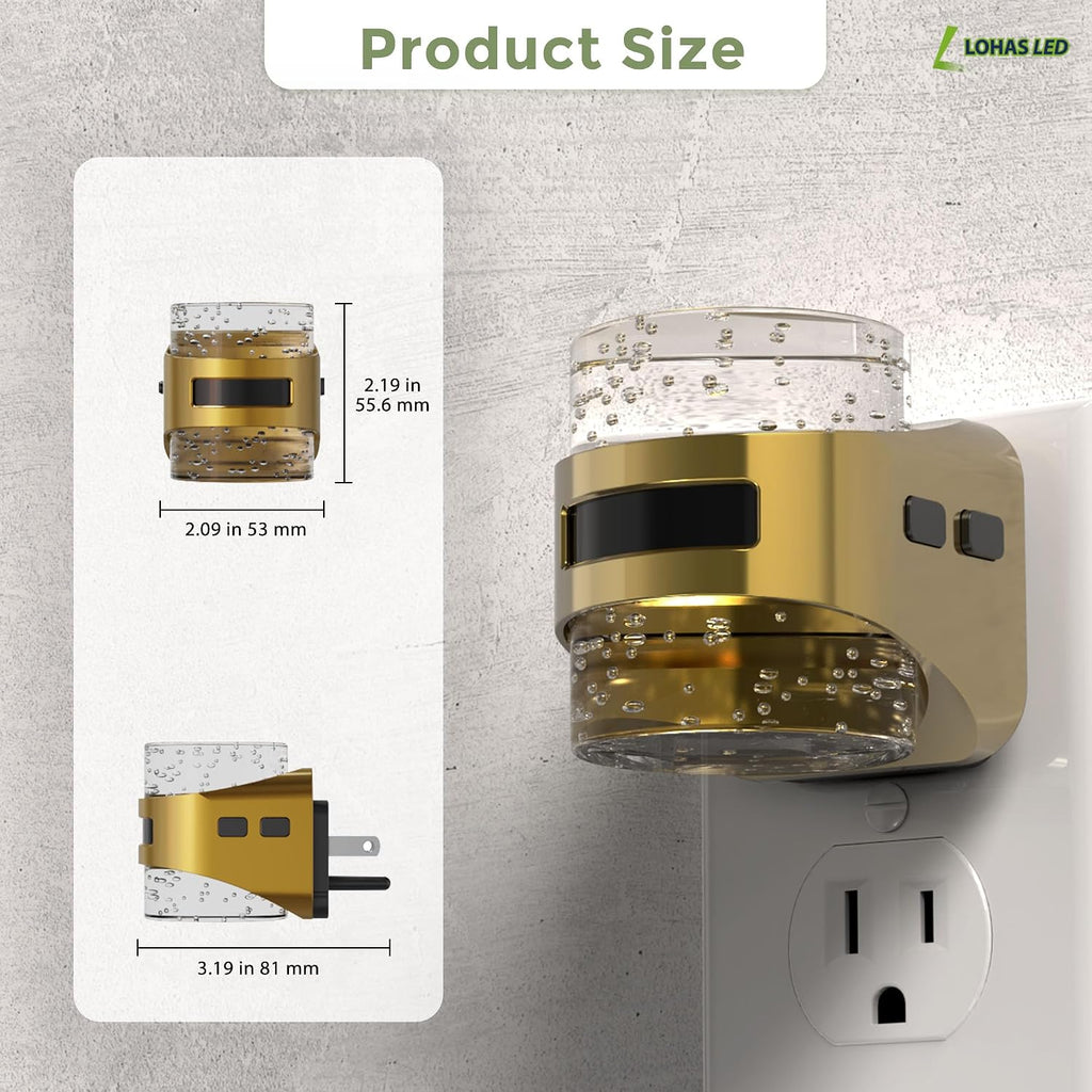 Llohasled L LOHAS LED Motion Sensor Night Light,5CCT Color Temperature Change Night-Light, Dimmable Night Lights Plug into Wall, Acrylic Bub…
