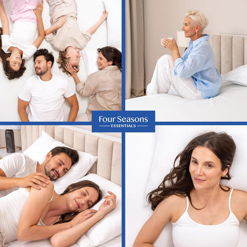 Travel Size Pillow Protectors (Set of 2) - 13x16 Pillow Covers Waterproof Hypoallergenic Dust Proof Zippered Encasement