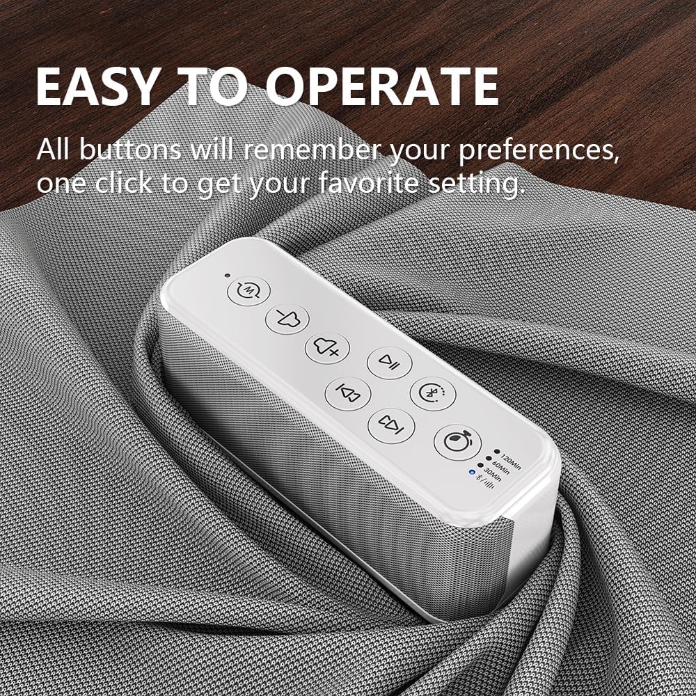 OnLyee White Noise Sound Machine with Bluetooth Speaker, 15 Soothing Sounds for Sleep, Baby & Office Privacy, 3000mAh Rechargeable…
