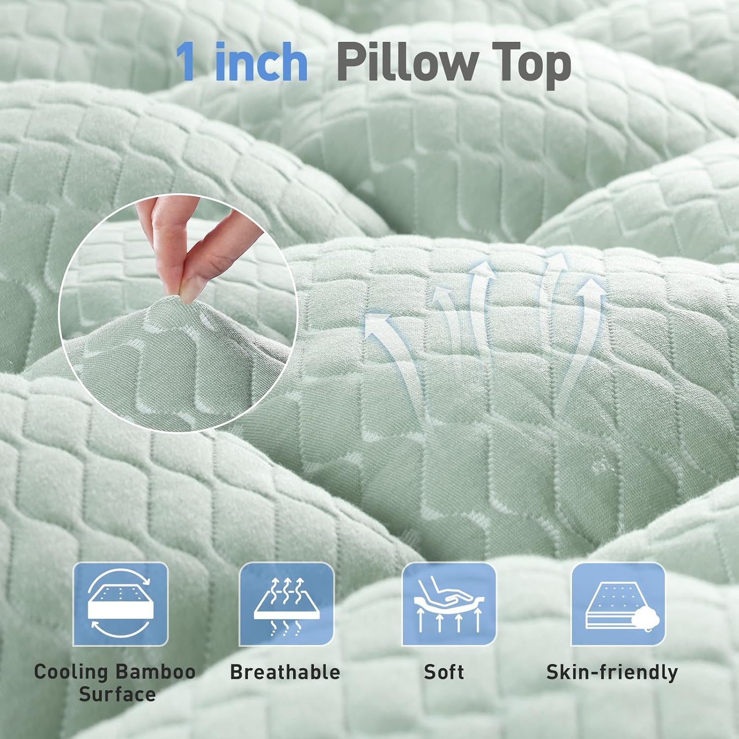 Dual Layer 3 Inch Memory Foam Mattress Topper California King Size, 2 Inch Gel Memory Foam Plus 1 Inch Cooling Pillow Top Mattress Pad…