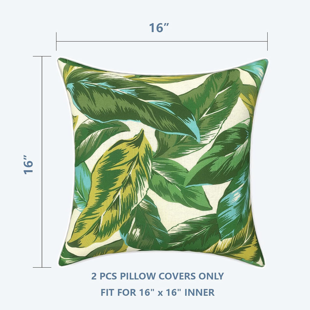 LVTXIII Outdoor Throw Pillow Covers 16x16 inch Waterproof Tropic Accent Pillow Cases Fluffy Outdoor Cushion Covers for Garden and Patio…