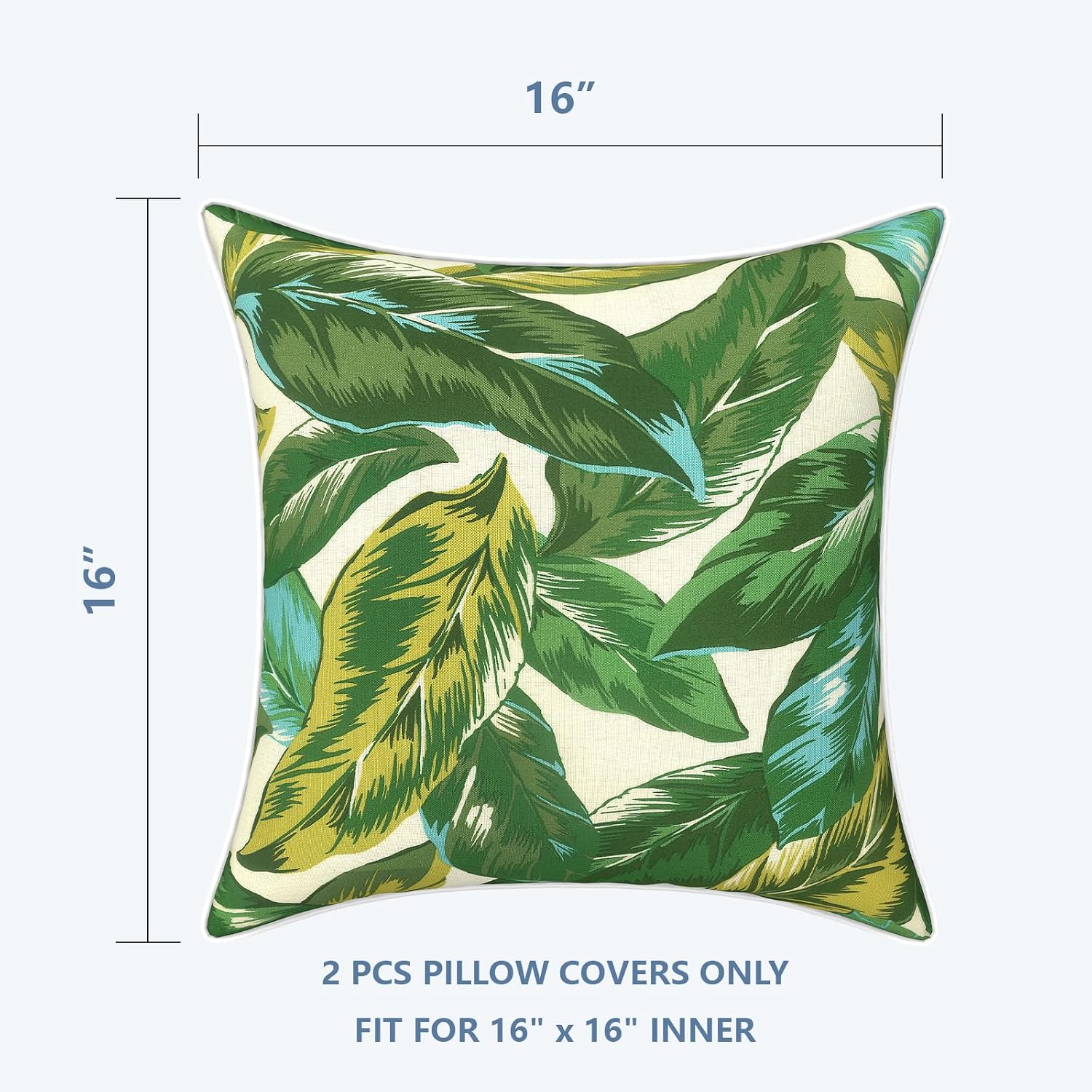 LVTXIII Outdoor Throw Pillow Covers 16x16 inch Waterproof Tropic Accent Pillow Cases Fluffy Outdoor Cushion Covers for Garden and Patio…
