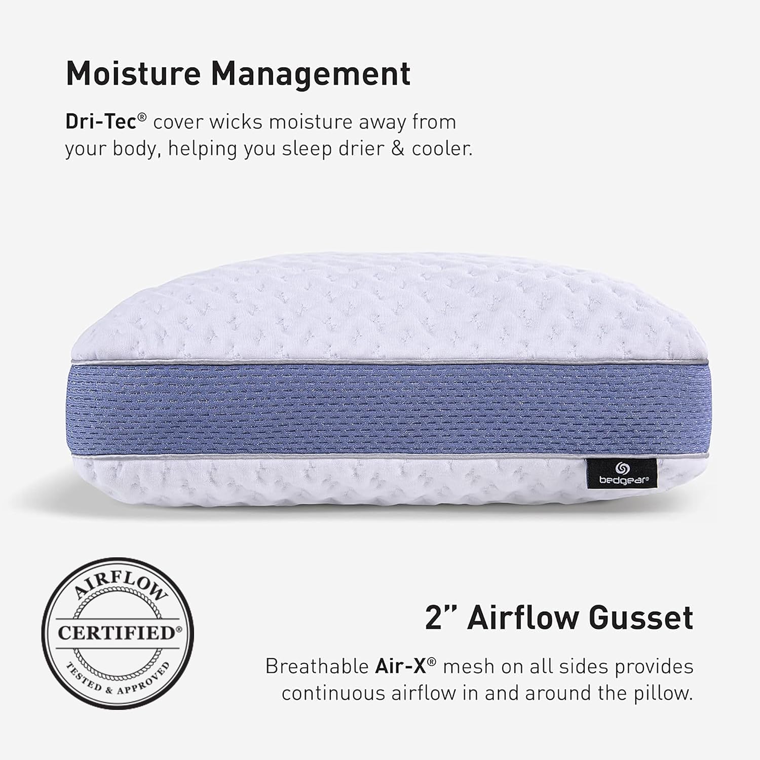 Bedgear Balance 1.0 Performance Pillow, Medium Support Bed Pillow for All Sleep Positions | Boost Blend Fill with Responsive Comfort &…
