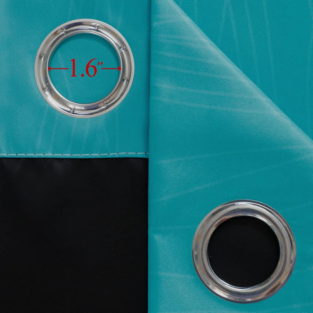 Estelartextiler Estelar Textiler Ombre Teal and Purple Blackout Curtains 2 Panels, Grommet Thermal Insulated Gradient Drapes for Kids Room…