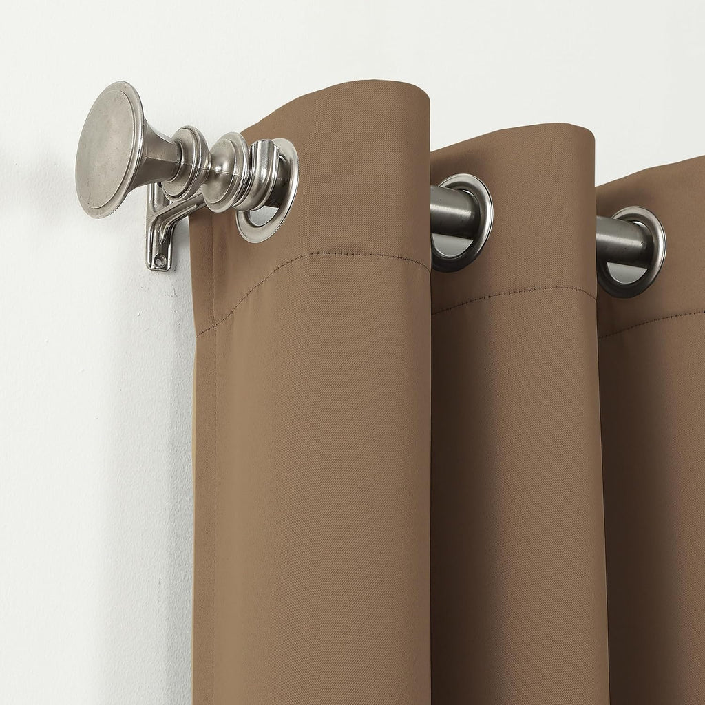 Sun Zero Easton Energy Saving Blackout Grommet Curtain Panel, 40" x 63", Barley